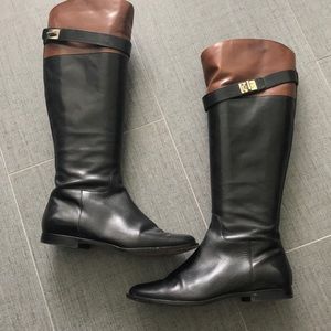 Cole Hann two toned knee high boots.